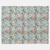 Elegante rococo bloemen botanische patronen fleece deken (Voorkant (Horizontaal))