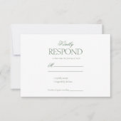 Elegante Rococo bloemenbruiloft RSVP Kaartje (Voorkant)