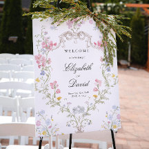 Elegante Rococo Bloemenkroon Trouw Welkom