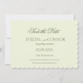 Elegante rococo bruiloft save the date (Voorkant)