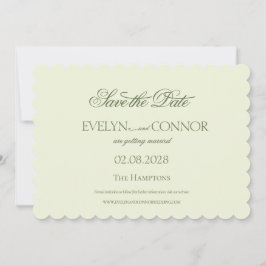 Elegante rococo bruiloft save the date