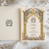 Elegante Rococo bruiloft uitnodiging