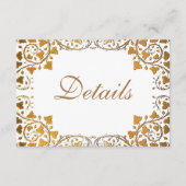 Elegante  Rococo Formele Classic Wedding Informatiekaartje (Voorkant)