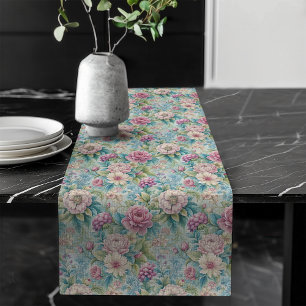 Elegante Rococo Tafelloper Bloempatronen