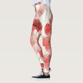 Elegante rode aquarel papavers illustratie leggings (Links)