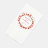 Elegante Rode Aquarel Papavers - Trouwen Servet (Hoek)