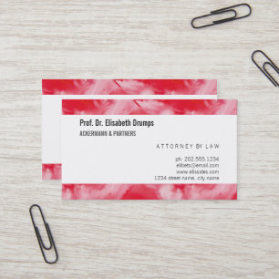 Elegante Rode Aquarel  Visitekaartje