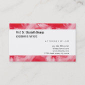 Elegante Rode Aquarel  Visitekaartje (Voorkant)