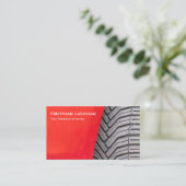 Elegante rode autobandprofiel bandenfitter tuning visitekaartje (Staand voorkant)