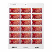 Elegante rode bal boog vakantie etiket (Full Sheet)