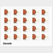 Elegante Rode Bal Sterren Vierkante Sticker (Vel)
