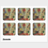 Elegante "rode ballon" op maat vierkante sticker (Vel)