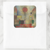 Elegante "rode ballon" op maat vierkante sticker (Tas)