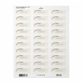 Elegante Rode Bessen Groene Kerst Adres Etiket (Full Sheet)