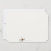 Elegante Rode Bessen Kerstvakantie Feest Kaart (Achterkant)