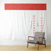 Elegante Rode Blad Textuur Wandkleed (In Situ (horizontaal))
