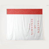 Elegante Rode Blad Textuur Wandkleed (Voorkant (horizontaal))