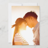 Elegante Rode Bloem Dubbel Geluk Foto Chinese Save The Date (Achterkant)