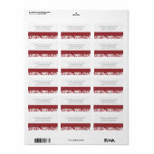 Elegante Rode Bloem Etiket (Full Sheet)