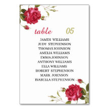 Elegante rode bloem gepersonaliseerde bruiloft