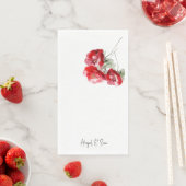 Elegante rode bloem gepersonaliseerde bruiloft servet (Insitu)