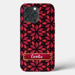 Elegante rode bloem naadloos patroon Case-Mate iPhone case