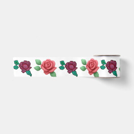 Elegante Rode Bloem Roos Satijnen Lint