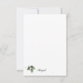 Elegante Rode Bloem Simple Aangepast Bedankkaart (Achterkant)