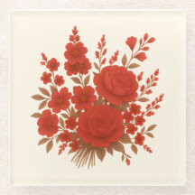 Elegante rode bloemboeket met romantische rozen