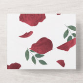 Elegante Rode Bloemen Huwelijksuitnodiging Kaart (Achterkant)