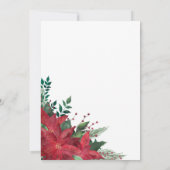 Elegante Rode Bloemen Poinsettia Vakantie Huwelijk Kaart (Achterkant)