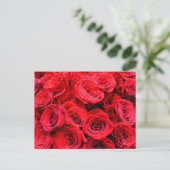 Elegante rode bloemen rozen briefkaart (Staand voorkant)