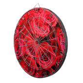 Elegante rode bloemen rozen dartbord (Voorkant Rechts)