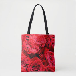Elegante rode bloemen rozen tote bag