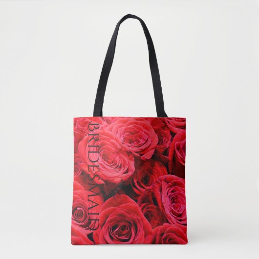 Elegante rode bloemen rozen tote bag (Voorkant)