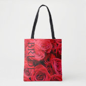 Elegante rode bloemen rozen tote bag (Voorkant)