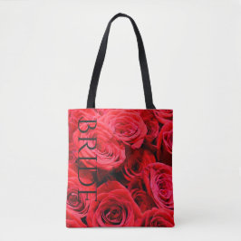 Elegante rode bloemen rozen tote bag