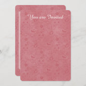 Elegante rode bloemen verjaardag kaart (Voorkant / Achterkant)