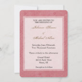 Elegante rode bloemenbruiloft kaart (Voorkant)