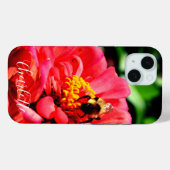 Elegante rode bloemenfoto hommel Case-Mate iPhone case (Achterkant (horizontaal))