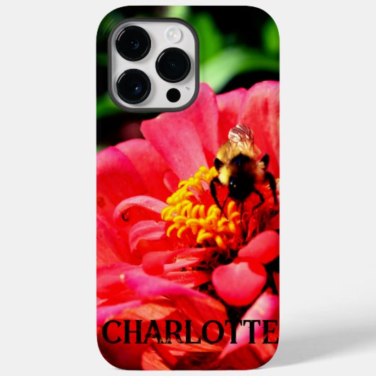 Elegante rode bloemenfoto hommel Case-Mate iPhone case (Achterkant)