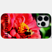 Elegante rode bloemenfoto hommel Case-Mate iPhone case (Achterkant (horizontaal))