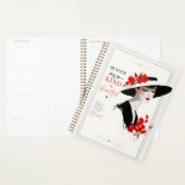 Elegante Rode Bloemhoed Mode Planner (Display)