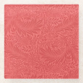 Elegante Rode Bloemige Botanische Glazen Onderzetter (Voorkant)