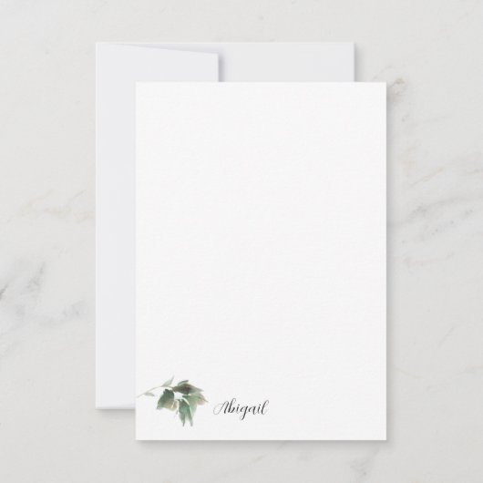 Elegante Rode Bloemige Eenvoudige Maatwerk  Bedankkaart (Achterkant)