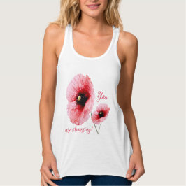 Elegante Rode Bloemige Tanktop voor Vrouwen