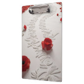 Elegante Rode Bloesem Pad Bloem Kunst Klembord (Links)