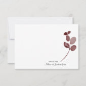 Elegante Rode Blush Bloemrozen Bedankkaart (Achterkant)