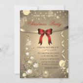 Elegante rode boog, boomballen bedrijf Kerstmis Kaart (Voorkant)