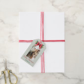 Elegante rode boog gepersonaliseerde kerstcadeau L Cadeaulabel (Met Touw)